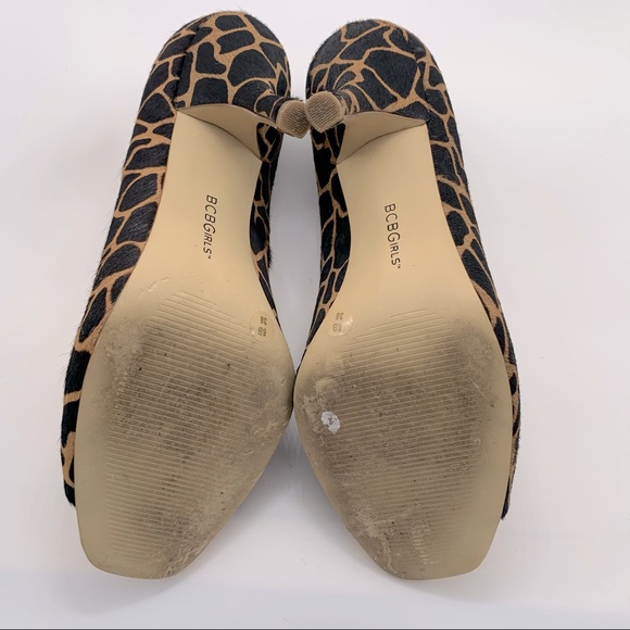 🎉HP🎉 BCBGirls Peep Toe Pumps 8M Ariel Giraffe - Picture 4 of 7